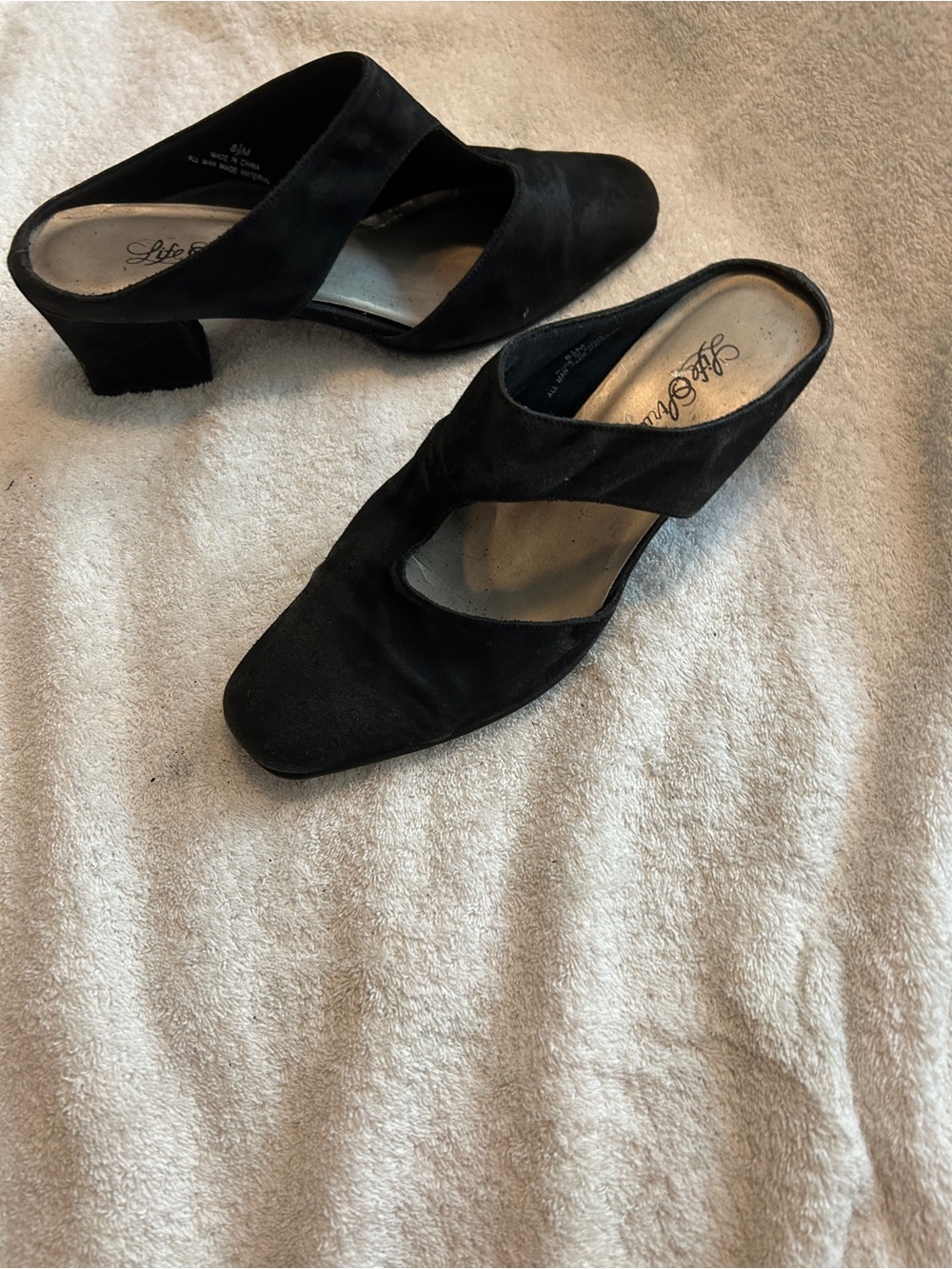 Life Stride Black Suede Cutout Slip-On Mules - Picture 4 of 6